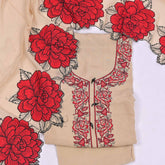 Organza Off-white Unstitched Suit